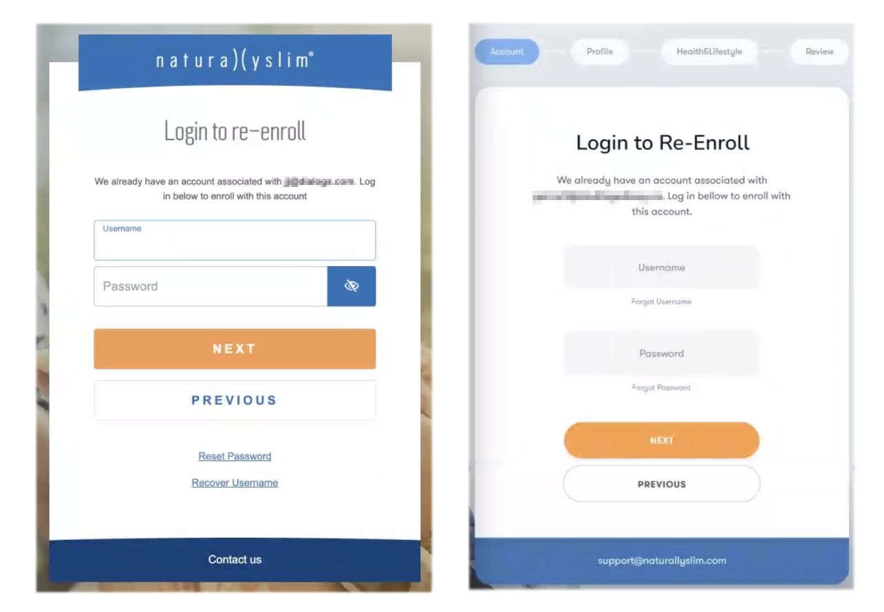 Naturally Slim MVP Redesign